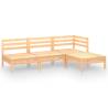 4 Piece Garden Lounge Set - Durable Solid Pinewood