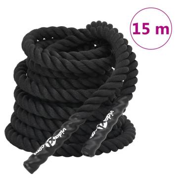 Battle Rope Black 15m - Durable Strength Training Tool