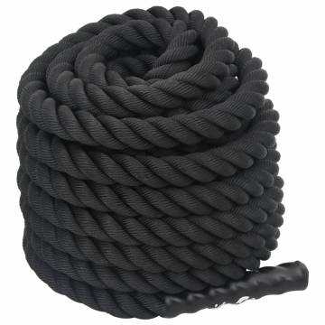 Battle Rope Black 15m - Durable Strength Training Tool