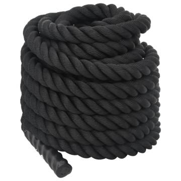 Battle Rope Black 15m - Durable Strength Training Tool