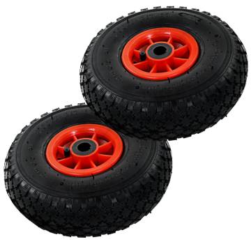 Sack Truck Wheels 2 pcs Rubber 3.00-4 - Heavy-Duty Performance