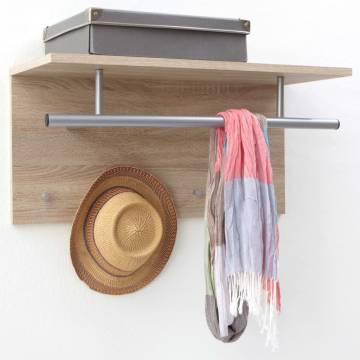 FMD Wall-mounted Coat Rack - Modern Oak - 72x29.3x34.5 cm