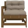 Garden Chair with Cushions - Honey Brown Solid Pine Wood