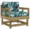 Garden Chairs with Cushions - 2 pcs Impregnated Wood Pine