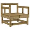 Garden Chairs with Cushions - 2 pcs Impregnated Wood Pine