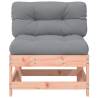 Middle Sofa with Cushions - Solid Wood Douglas | Hipo Market