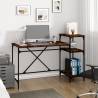 Desk with Shelves Smoked Oak 135x50x90 cm Engineered Wood&Iron Colour smoked oak Size 135 x 50 x 90 cm 