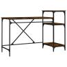 Desk with Shelves Smoked Oak - Industrial Style Furniture