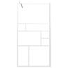 Walk-in Shower Wall with Shelf White 100x195 cm - ESG Glass