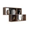 FMD Wall-mounted Shelf with 4 Compartments - Dark Anthracite