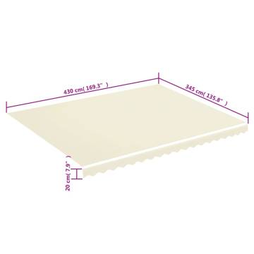 Replacement Awning Fabric Cream 4.5x3.5m | HipoMarket UK