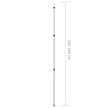 Telescopic Tarp Poles - 102-260 cm Aluminium (2 pcs)