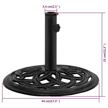 Cast Iron Umbrella Base - 44x44x31 cm - Black