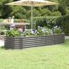 Garden Raised Bed Powder-coated Steel 224x80x36 cm Grey Colour grey Size 224 x 80 x 36 cm Quantity in Package 1 