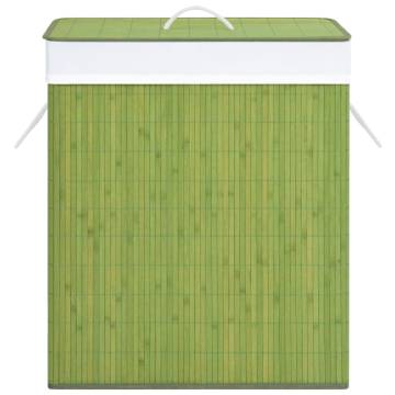 Bamboo Laundry Basket Green 83L | Stylish Storage Solution