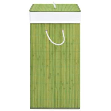 Bamboo Laundry Basket Green 83L | Stylish Storage Solution