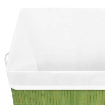 Bamboo Laundry Basket Green 83L | Stylish Storage Solution