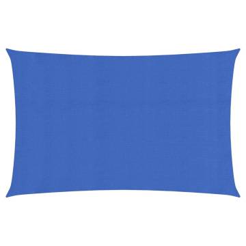 Blue Sunshade Sail 160 g/m² | 2x5 m HDPE Outdoor Shade