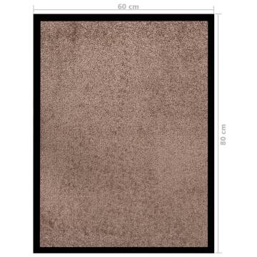 Brown Doormat 60x80 cm - Non-Slip Vinyl Backing