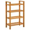 Shoe Rack with 4 Shelves 50x27x80 cm Solid Oak Wood Quantity in Package 1 Height 80 cm Width 50 cm Number of 