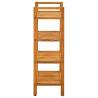 Stylish Solid Oak Shoe Rack with 4 Shelves - 50x27x80 cm