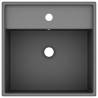 Luxury Matte Dark Grey Ceramic Basin 41x41 cm