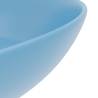 Light Blue Round Ceramic Bathroom Sink - Modern Design