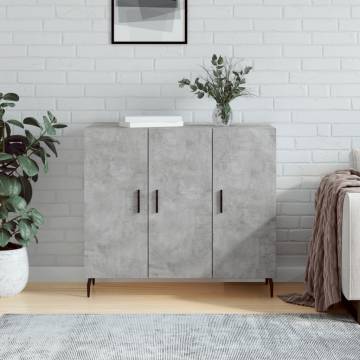 Modern Concrete Grey Sideboard - 90x34x80 cm | Hipo Market