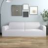 3-Seater Stretch Couch Slipcover - White Polyester Jersey