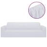 3-Seater Stretch Couch Slipcover - White Polyester Jersey