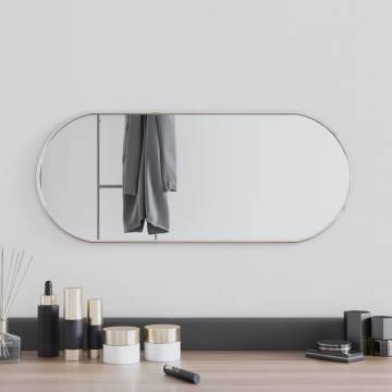 Wall Mirror Silver 60x25 cm Oval | Stylish Home Decor