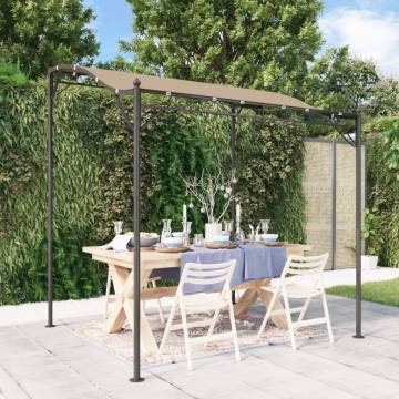 Canopy Taupe 2x2.3m Fabric & Steel - Outdoor Shelter