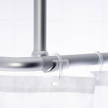 RIDDER Chrome Shower Curtain Rod Support - 55x2.5 cm