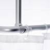 RIDDER Chrome Shower Curtain Rod Support - 55x2.5 cm