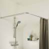 Sealskin Corner Shower Curtain Rod Set 90x90 cm Chrome Colour chrome 