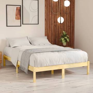 Solid Wood King Size Bed Frame 150x200 cm - Hipo Market