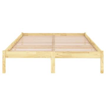 Solid Wood King Size Bed Frame 150x200 cm - Hipo Market