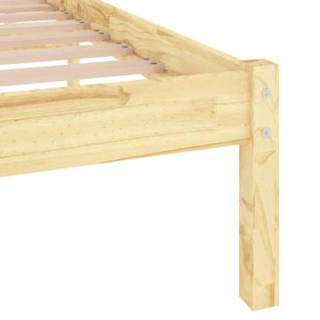 Solid Wood King Size Bed Frame 150x200 cm - Hipo Market