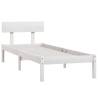 White Solid Pine Bed Frame 90x200 cm - Stylish & Durable