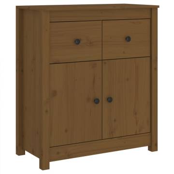 Sideboard Honey Brown - Solid Pine Wood 70x35x80 cm