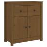 Sideboard Honey Brown - Solid Pine Wood 70x35x80 cm