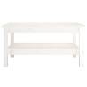 Elegant White Coffee Table - 80x50x40 cm Solid Pine Wood