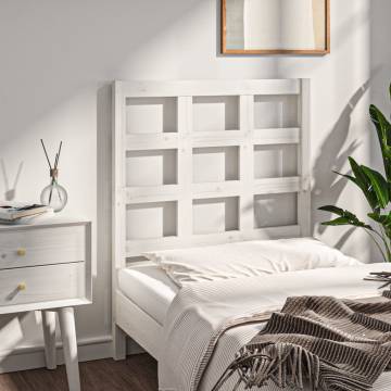 Stylish White Bed Headboard - Solid Pine | 80.5x4x100 cm