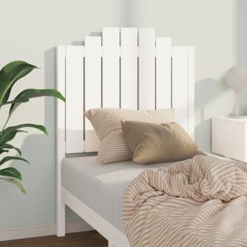 Stylish White Pine Bed Headboard - 81x4x110 cm