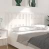 Stylish White Headboard 141x4x100 cm | Solid Pine Wood