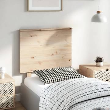 Stylish Solid Wood Pine Bed Headboard - 79x6x82.5 cm