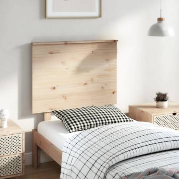 Stylish Solid Wood Pine Bed Headboard - 79x6x82.5 cm