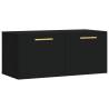 Wall Cabinet Black 80x36.5x35 cm | Stylish Storage Solution