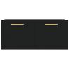 Wall Cabinet Black 80x36.5x35 cm | Stylish Storage Solution