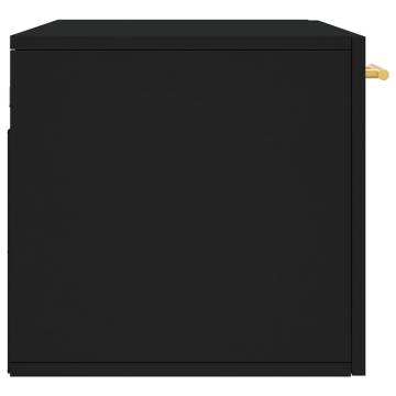 Wall Cabinet Black 80x36.5x35 cm | Stylish Storage Solution